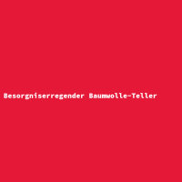 Besorgniserregender Baumwolle-Teller