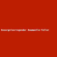 Besorgniserregender Baumwolle-Teller