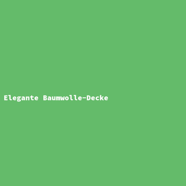 Elegante Baumwolle-Decke
