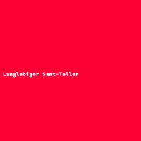Langlebiger Samt-Teller