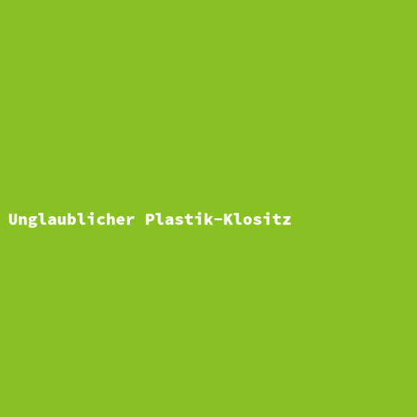 Unglaublicher Plastik-Klositz