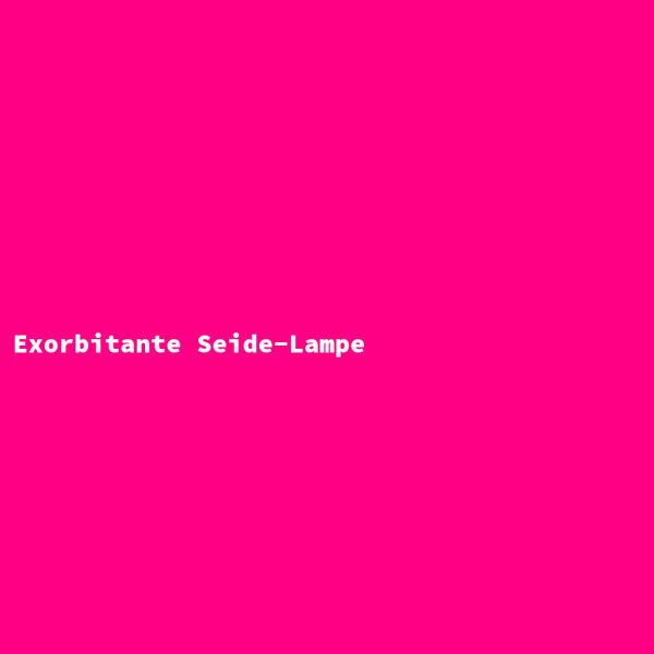 Exorbitante Seide-Lampe