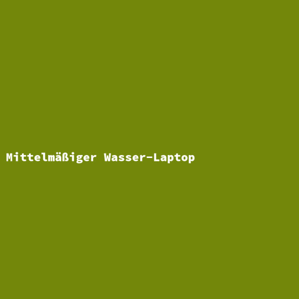 Mittelmäßiger Wasser-Laptop