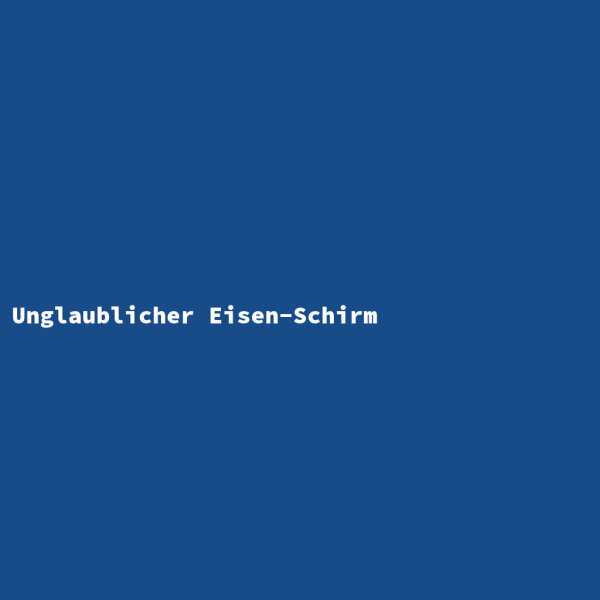 Unglaublicher Eisen-Schirm