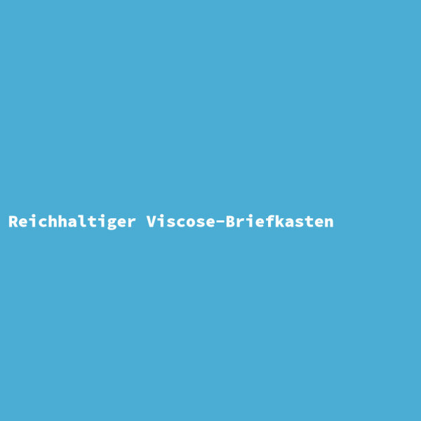 Reichhaltiger Viscose-Briefkasten