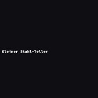 Kleiner Stahl-Teller